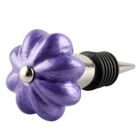 Neon Purple Melon Ceramic Wine Stopper
